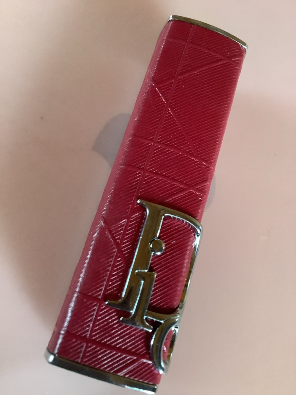 Dior Pink Lipstick Case - Pink and Silver Accent